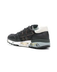 schwarze Leder niedrige Sneakers von Premiata