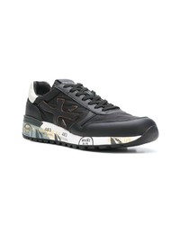 schwarze Leder niedrige Sneakers von Premiata