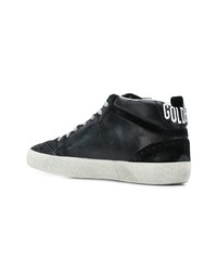 schwarze Leder niedrige Sneakers von Golden Goose Deluxe Brand