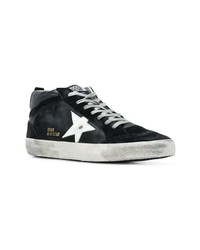 schwarze Leder niedrige Sneakers von Golden Goose Deluxe Brand