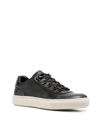 schwarze Leder niedrige Sneakers von BOSS