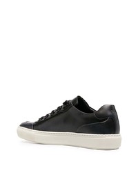 schwarze Leder niedrige Sneakers von BOSS