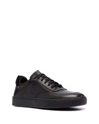 schwarze Leder niedrige Sneakers von Henderson Baracco