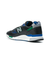 schwarze Leder niedrige Sneakers von New Balance