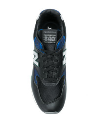 schwarze Leder niedrige Sneakers von New Balance