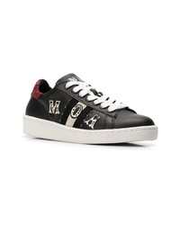 schwarze Leder niedrige Sneakers von MOA - Master of Arts