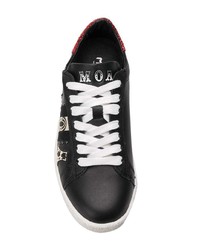 schwarze Leder niedrige Sneakers von MOA - Master of Arts