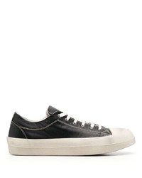 schwarze Leder niedrige Sneakers von Moma