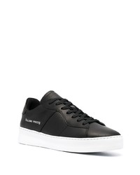 schwarze Leder niedrige Sneakers von Filling Pieces