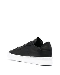 schwarze Leder niedrige Sneakers von Filling Pieces