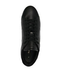 schwarze Leder niedrige Sneakers von Filling Pieces