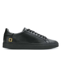 schwarze Leder niedrige Sneakers von D.A.T.E