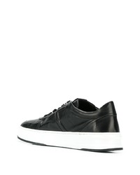 schwarze Leder niedrige Sneakers von Tod's