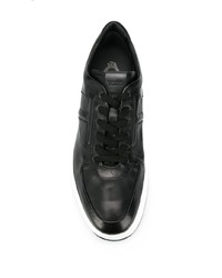 schwarze Leder niedrige Sneakers von Tod's