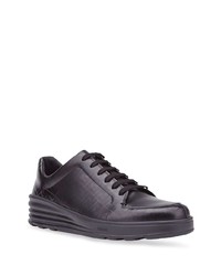 schwarze Leder niedrige Sneakers von Fendi