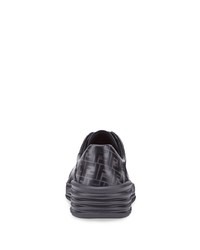 schwarze Leder niedrige Sneakers von Fendi