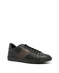 schwarze Leder niedrige Sneakers von Bally