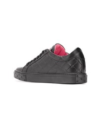 schwarze Leder niedrige Sneakers von Blumarine