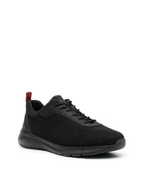 schwarze Leder niedrige Sneakers von Geox