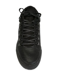 schwarze Leder niedrige Sneakers von Filling Pieces