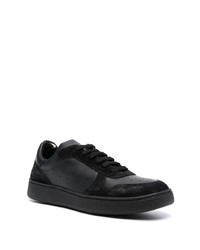 schwarze Leder niedrige Sneakers von Officine Creative