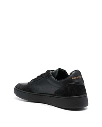 schwarze Leder niedrige Sneakers von Officine Creative