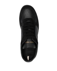 schwarze Leder niedrige Sneakers von Officine Creative