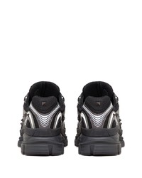 schwarze Leder niedrige Sneakers von Valentino Garavani