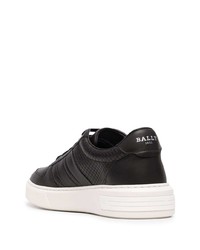 schwarze Leder niedrige Sneakers von Bally