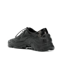 schwarze Leder niedrige Sneakers von N°21