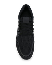 schwarze Leder niedrige Sneakers von Etq.