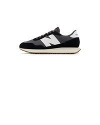 schwarze Leder niedrige Sneakers von New Balance