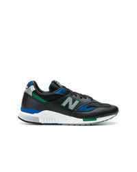 schwarze Leder niedrige Sneakers von New Balance