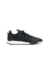 schwarze Leder niedrige Sneakers von New Balance