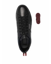 schwarze Leder niedrige Sneakers von Bally