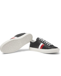 schwarze Leder niedrige Sneakers von Moncler