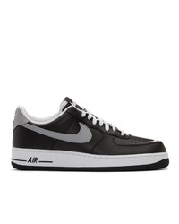 schwarze Leder niedrige Sneakers von Nike