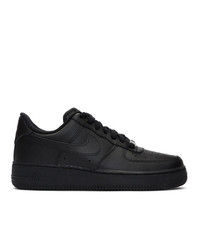 schwarze Leder niedrige Sneakers von Nike