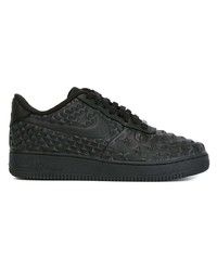 schwarze Leder niedrige Sneakers von Nike