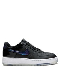 schwarze Leder niedrige Sneakers von Nike