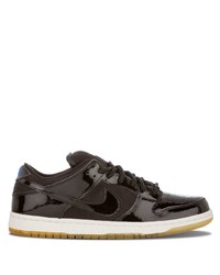 schwarze Leder niedrige Sneakers von Nike