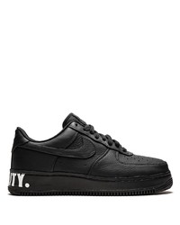 schwarze Leder niedrige Sneakers von Nike