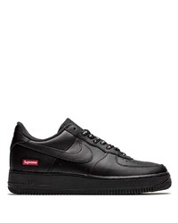 schwarze Leder niedrige Sneakers von Nike