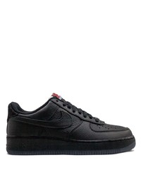 schwarze Leder niedrige Sneakers von Nike