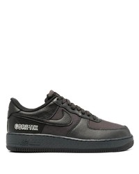 schwarze Leder niedrige Sneakers von Nike