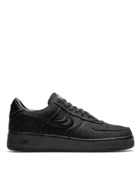 schwarze Leder niedrige Sneakers von Nike