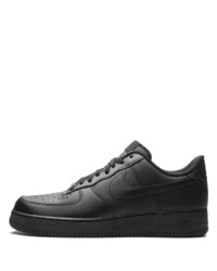 schwarze Leder niedrige Sneakers von Nike