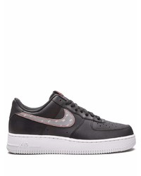 schwarze Leder niedrige Sneakers von Nike