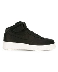 schwarze Leder niedrige Sneakers von Nike