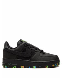 schwarze Leder niedrige Sneakers von Nike